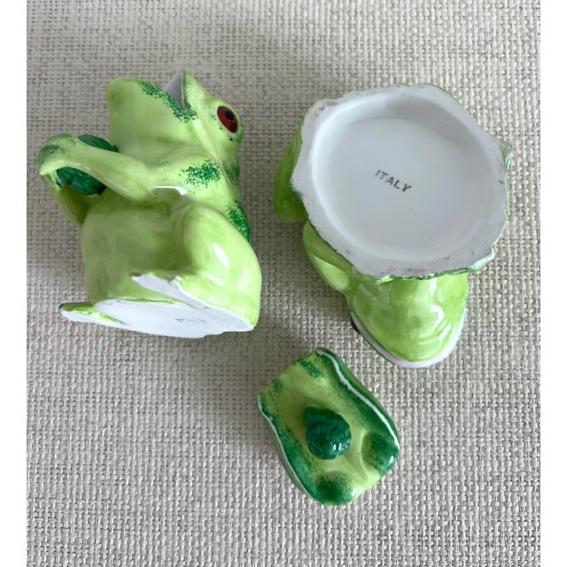 Italian Frog Sugar Bowl and Creamer Set For Sale - Image 4 of 12