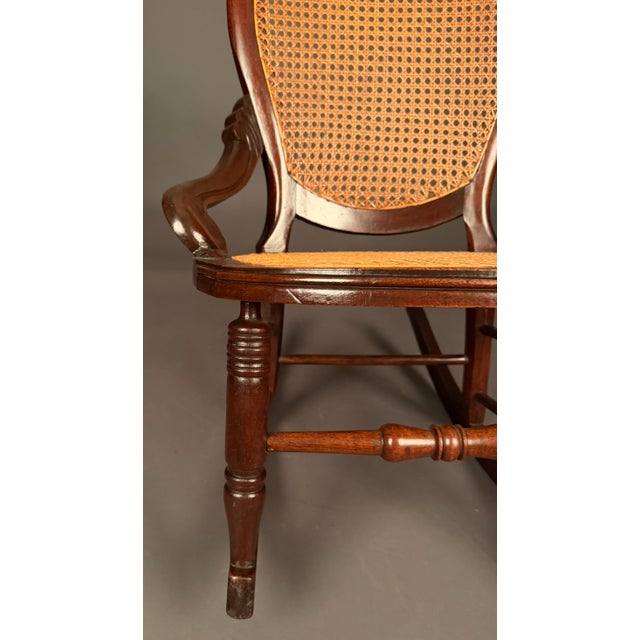 American Victorian Walnut Cane Side Chair (Circa 1880) For Sale - Image 4 of 13