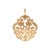 A Victorian repurposed gold pendant featuring intricate hand-pierced and carved scrollwork. Crafted from 18k gold with a...