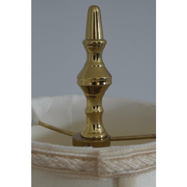 Traditional 1990s Virginia Metalcrafters Colonial Williamsburg Brass Table Candlestick Lamps - a Pair For Sale - Image 3 of 9