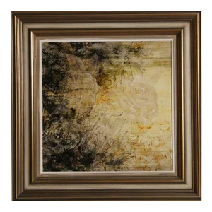 White Roses, Unknown Artist Oil on Panel With Etching
