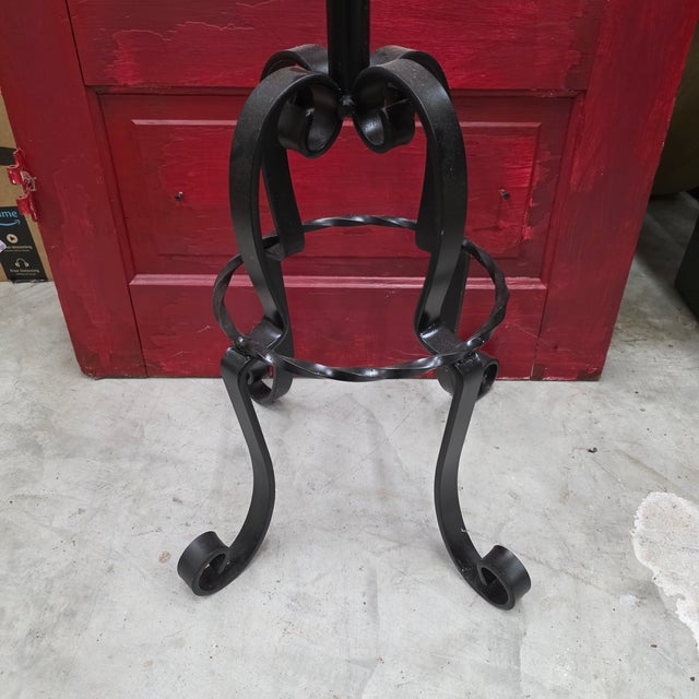 1920s French Art Deco Wrought Iron Hall Tree Hat Coat & Cane Umbrella Stand For Sale - Image 11 of 11