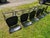 Animal Skin Vintage Set of 6 Black Leather Seats Bar Stools 1970s Mid Century Modern For Sale - Image 7 of 18