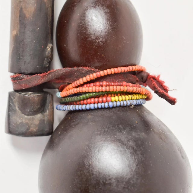 African Early 20th Century Old Nyamwezi Diviner's Medicine Gourd Tanzania For Sale - Image 3 of 10