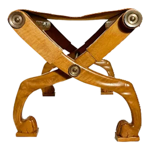 t.h. Robsjohn-Gibbings Large Diphros Okladias Folding Stool Bench, No. 24