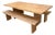 Crate & Barrel Dakota Table and Benches, Set of Three For Sale