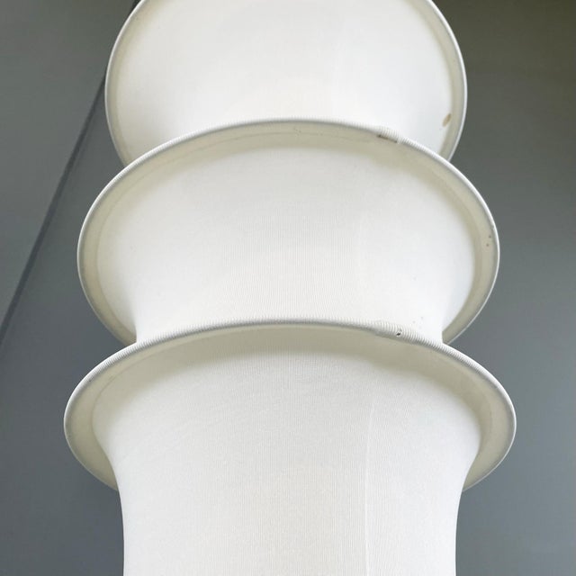 1960s Mid-Century Italian White Falkland Pendant Lamp by Bruno Munari for Danesi, 1964 For Sale - Image 5 of 13