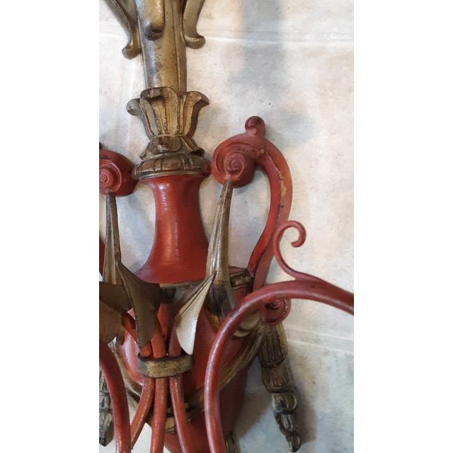 Late 19th Century 19thc Monumental French Louis XVI - XVI Transitional Bronze Wall Sconces a - Pair For Sale - Image 5 of 11