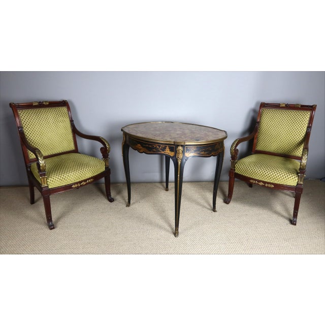 Set of Napoleon III Lounge Chairs For Sale - Image 3 of 16