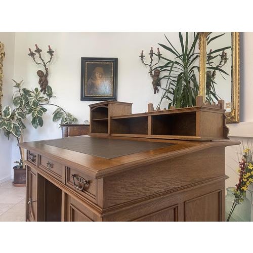 Wood Art Nouveau Desk in Veneer For Sale - Image 7 of 18