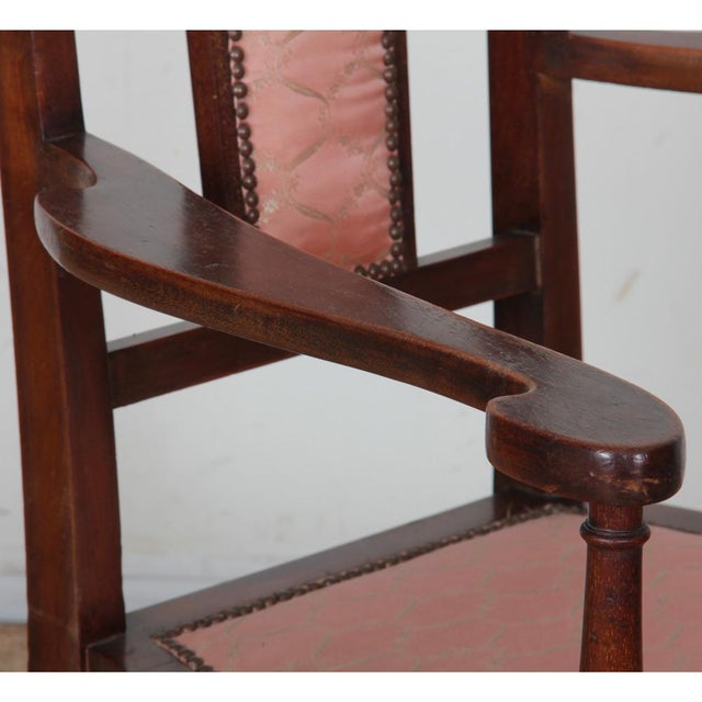 Antique English Armchair by J.S. Henry, 1800s For Sale - Image 4 of 10