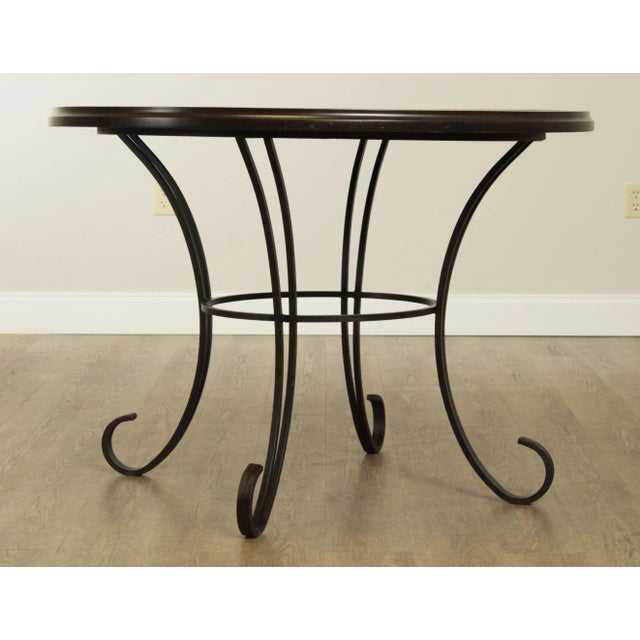 Wrought Iron Five Piece Dining Bistro Set, Round Table & 4 Chairs For Sale In Philadelphia - Image 6 of 13
