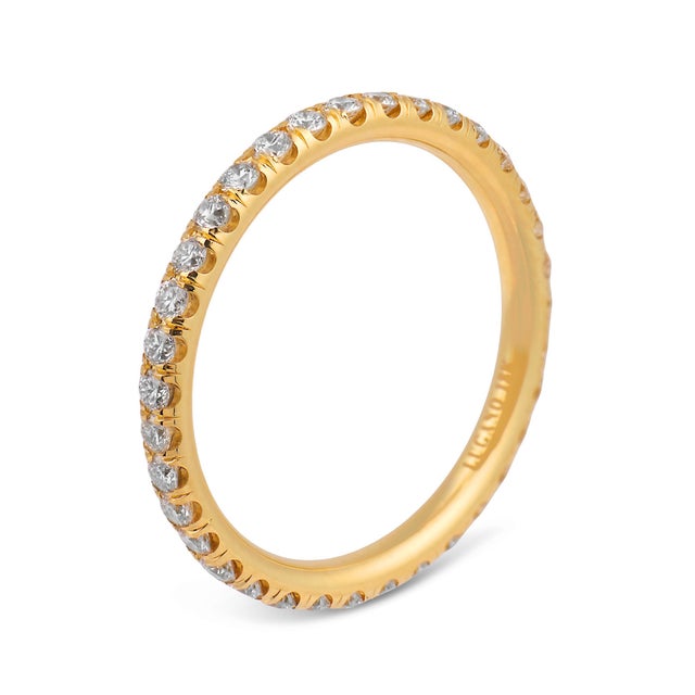 2010s Lugano Diamond 18k Yellow Gold Eternity Band, Size 6 For Sale - Image 5 of 6