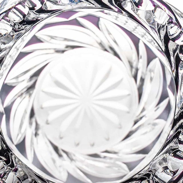 1960s Structured Amethyst and Clear Crystal Vase from Baccarat, France, 1960s For Sale - Image 5 of 11