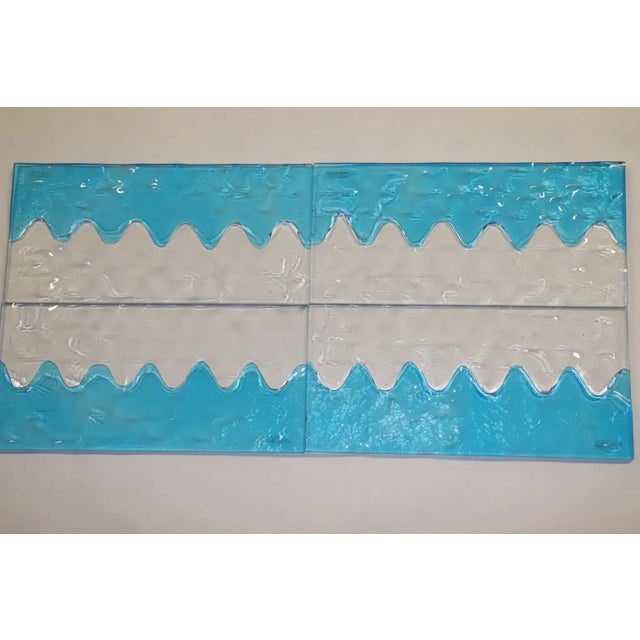 "Laguna" 1990s Murano Hand Cast Glass Set of 4 Panels For Sale In New York - Image 6 of 13