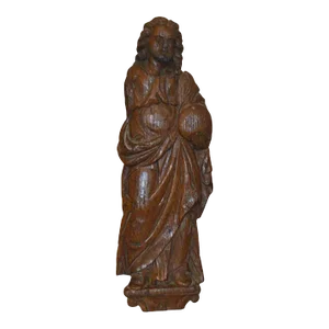 Continental Carved Walnut Figure
