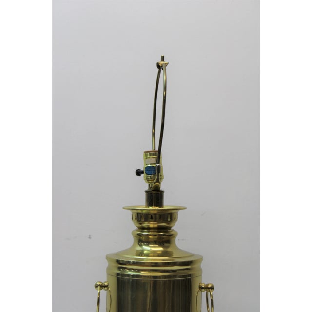 C. 20th century. Brass samnovar converted table lamp.