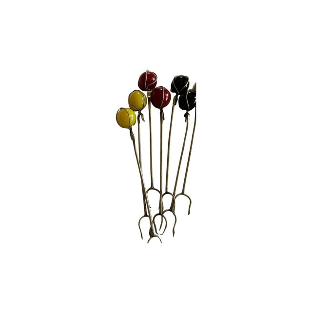 Vintage Multicolor Cocktail Skewers, Set/12 For Sale - Image 4 of 4