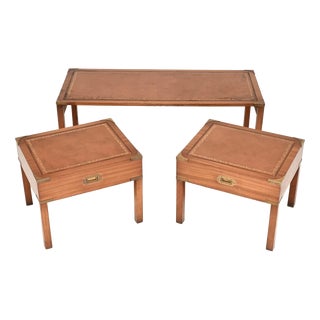 Vintage Military Campaign Nesting Tables, 1930, Set of 3 For Sale