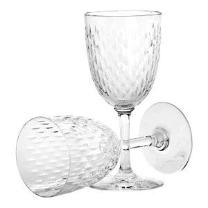 Vintage Cut Crystal Wine Glasses- a Pair