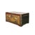 Vintage Distressed Brick Red Brown Lotus Cranes Oriental Wood Trunk Table For Sale - Image 10 of 12