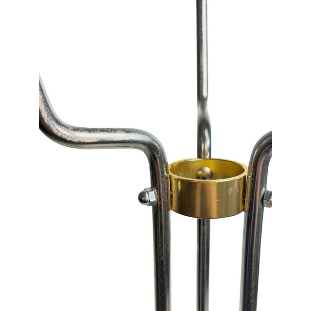 Vintage Stainless Steel Champagne Ice Bucket on Stand – Hollywood Regency Barware For Sale - Image 12 of 17