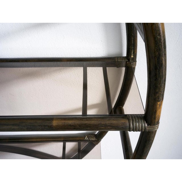 Vintage Circular Bamboo Bookcase, 1980 For Sale - Image 6 of 7