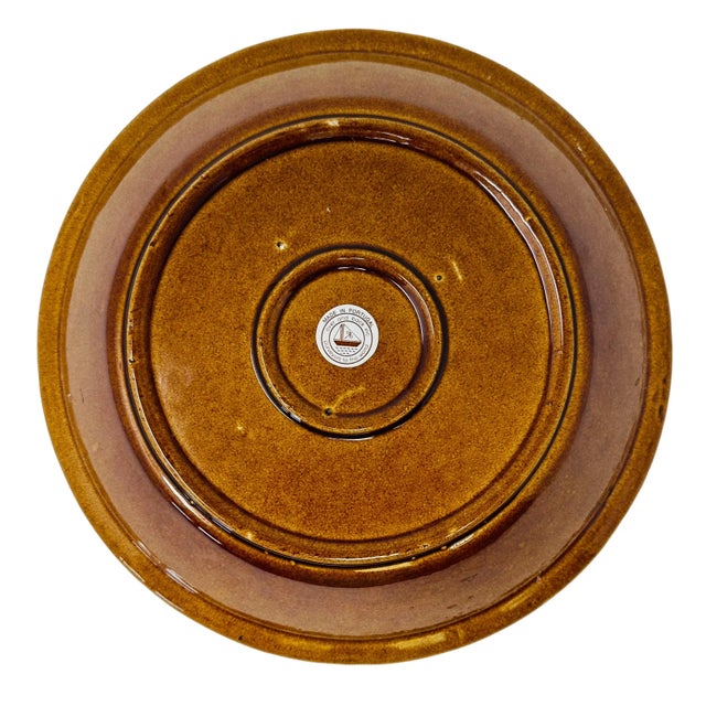 Vintage Over and Back Ceramic Strawberry Covered Pie Keeper Made in Portugal For Sale - Image 11 of 13