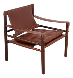 Brown Sirocco Safari Lounge Chair in Rosewood by Arne Norell for Aneby Mobler, Sweden, 1970s