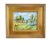 Cabin Impressionist Landscape & Pond Floral Oil Painting Including the Antiqued Gold Wood Frame For Sale - Image 3 of 7