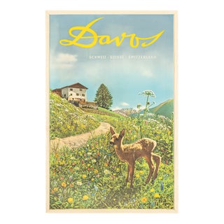 Davos Poster by Emil Meerkämper, 1935 For Sale