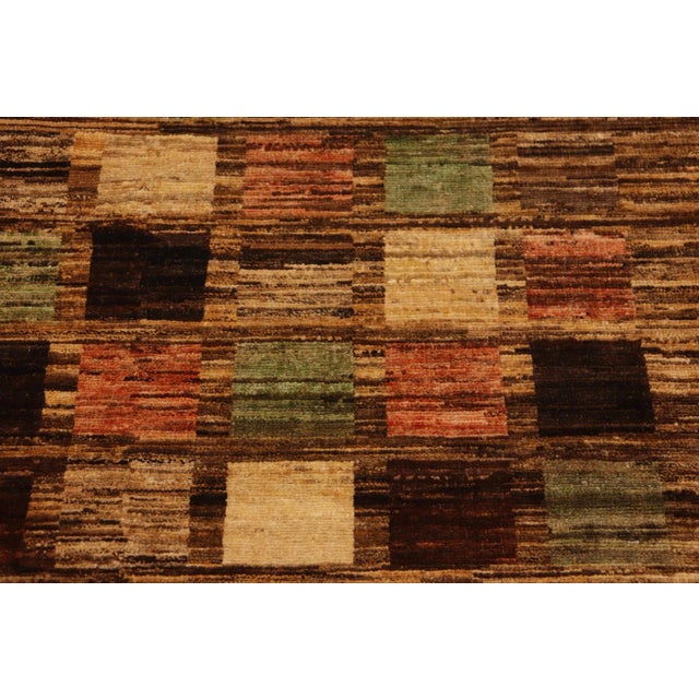 1980s 1980s Boho Chic Gabbeh Brown/Tan Wool Rug - 8'11'' X 11'7'' For Sale - Image 5 of 9