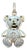 14k Yellow Gold Diamond Teddy Bear Pendant Necklace For Sale