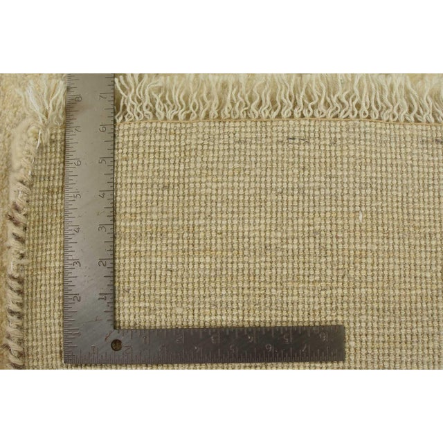 Gabbeh Rug 4’11” X 6’5” Ivory Wool Vintage Tribal Hand-Knotted Carpet For Sale - Image 12 of 12