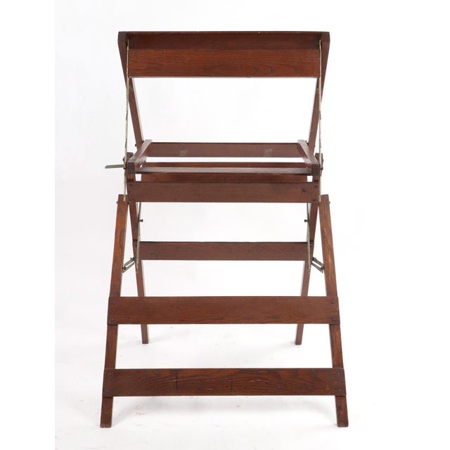 Collapsible traveling easel in oak wood, design patented June 25, 1901. Produced for Technical Supply Company of Scranton,...
