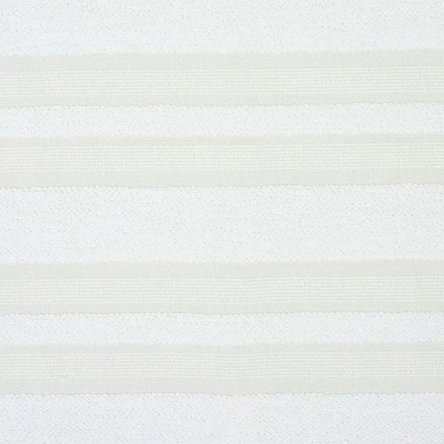 Schumacher Ohara Stripe Indoor & Outdoor Fabric in Ivory For Sale