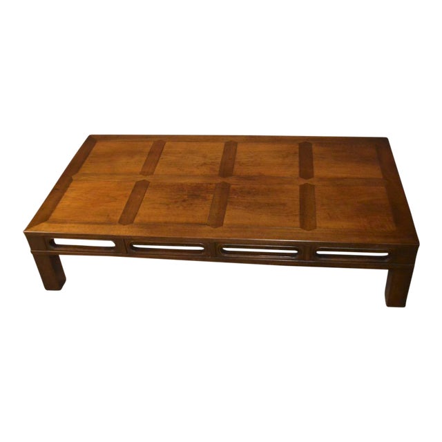Heritage Large Vintage Asian Style Coffee Table | Chairish