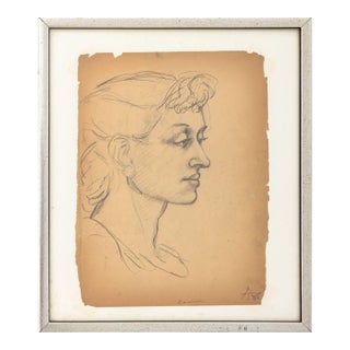 Peter Agostini "Elaine" Graphite on Paper, 1935 For Sale