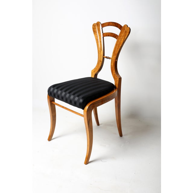 Brown Viennese Biedermeier Chairs in Walnut, 1840s, Set of 4 For Sale - Image 8 of 12