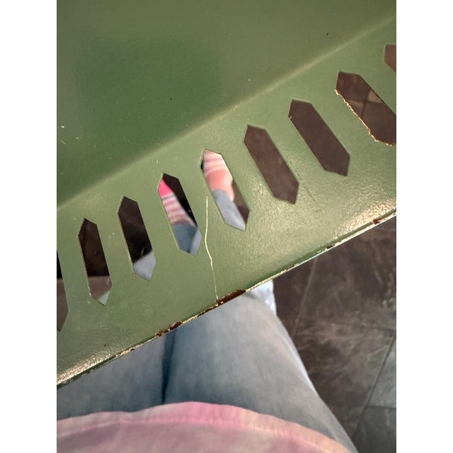 Vintage Floral Toleware Tray, Handpainted in Deep Green and Pastels For Sale - Image 12 of 12