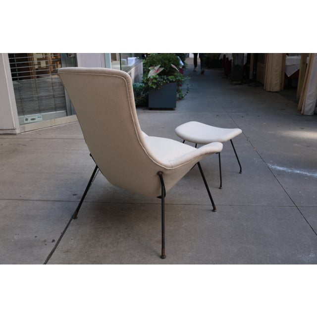 1950s Agusto Bozzi for Saporiti Modernist Lounge Chair with Ottoman For Sale In New York - Image 6 of 18