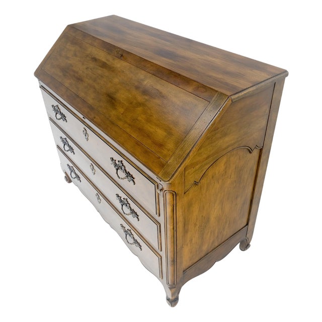 Baker Slant Drop Front Secretary Desk 3 Drawers Chest MINT For Sale