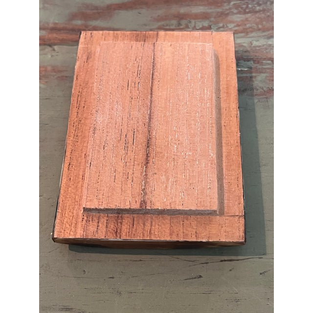 Vintage Handmade Tortoiseshell-Style Veneer & Wood Keepsake Box For Sale - Image 12 of 12
