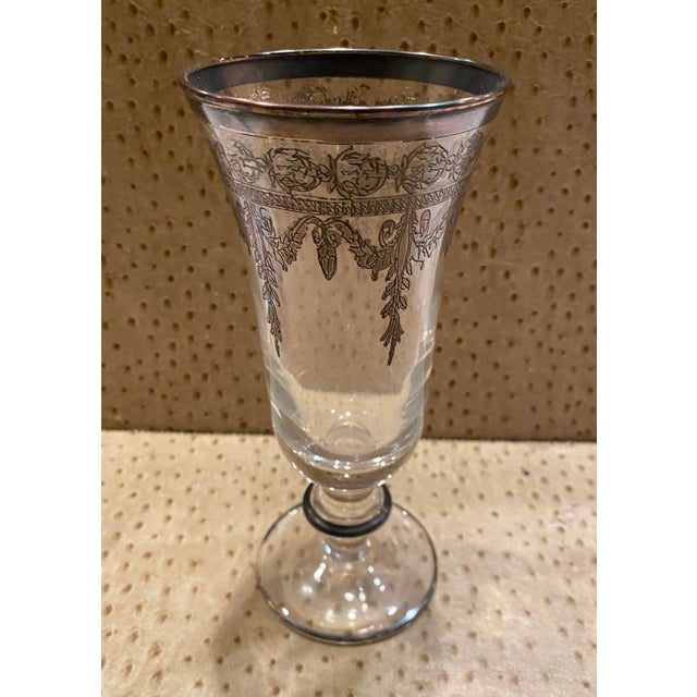 1990s Arte Italica Vetro Platinum Flute, Made in Italy For Sale In New York - Image 6 of 7