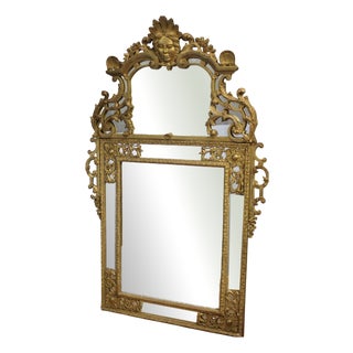 Regency Period Mirror in Carved and Gilded Wood, 1700s For Sale