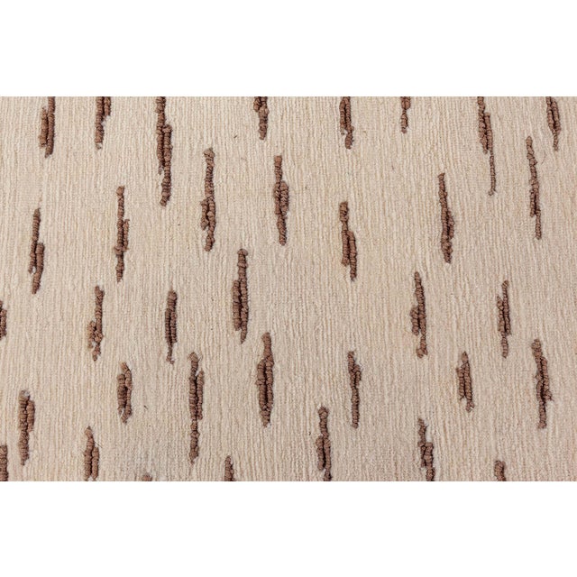 Early 21st Century Modern Wool and Leather Runner by Doris Leslie Blau For Sale - Image 5 of 6