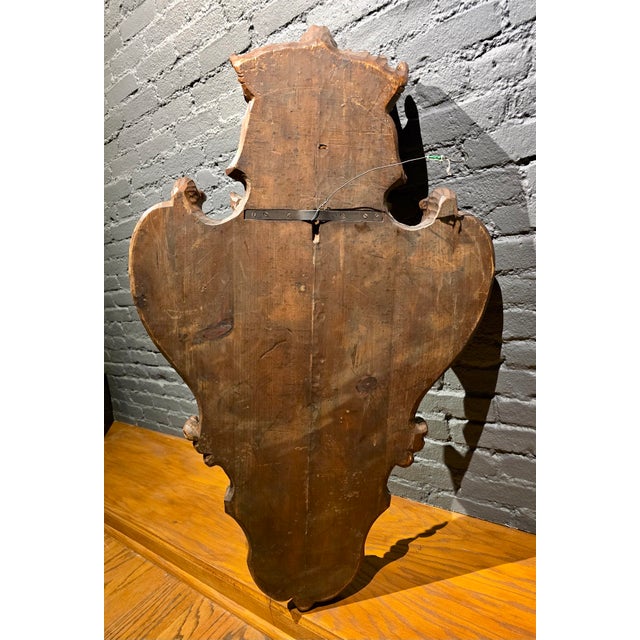 19th Century Hand Carved Heraldic Wall Crest W/ Armored Knight Motif For Sale In Los Angeles - Image 6 of 12