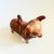A vintage Mexican folk art pottery bank. Hand made in Guerrero, Mexico. The bank is in the shape of bull with a rider,...