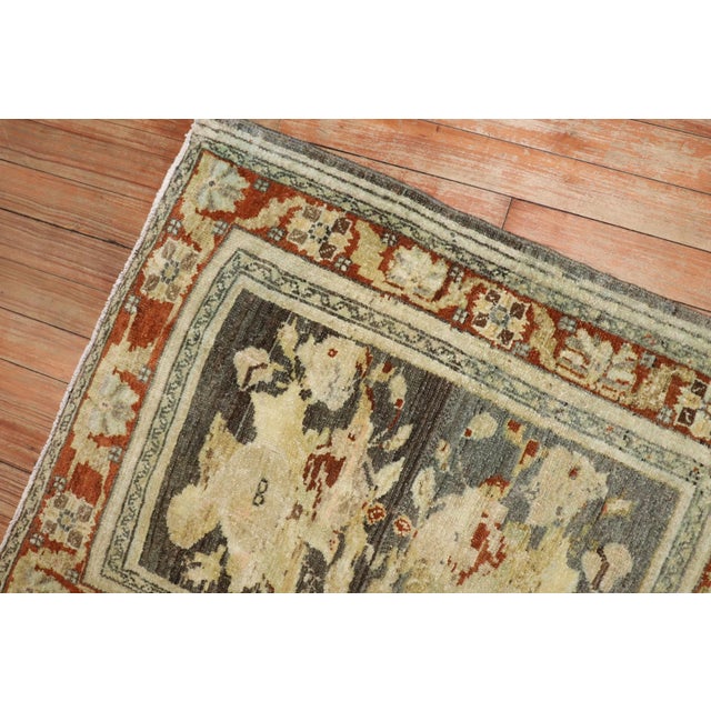 Persian Senneh Floral Mini Rug no. j3370 For Sale In New York - Image 6 of 6