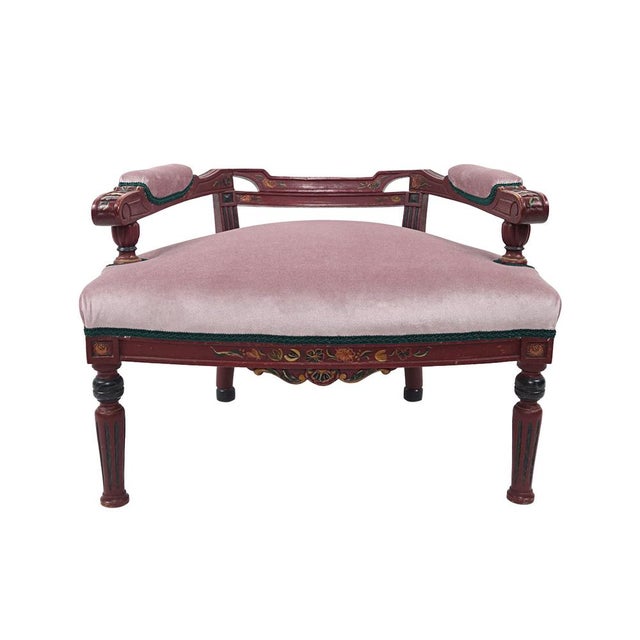 Antique Low Biedermeier Chair with Hindeloopen Paintwork For Sale - Image 14 of 14